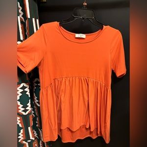 Coral/Orange ZENANA shirt size medium
